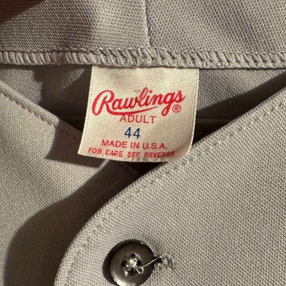 VTG Baltimore Orioles Rawlings Road Jersey 80s/90s Gray Size 44 Embroidered